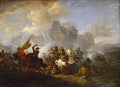 Escarmouche de cavaliers entre Orientaux et Impériaux - Philips Wouwerman